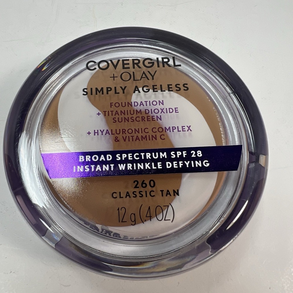 Covergirl Olay Simply Ageless Foundation Women 260 Classic Tan New SPF 28 12g